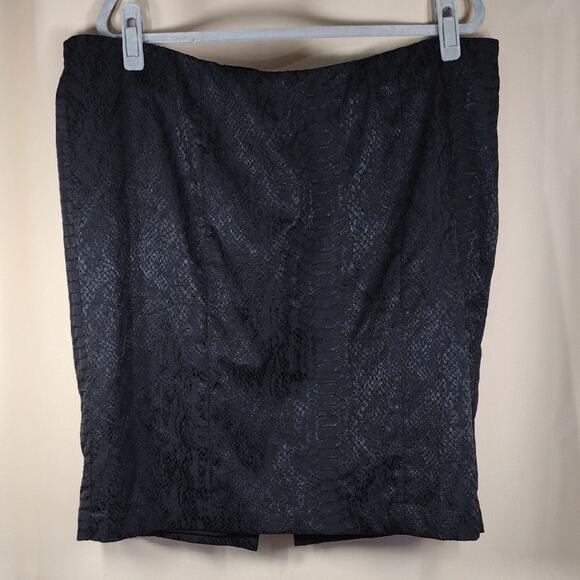Lane Bryant Plus Size Spandex Stretch Business Casual Formal Elegant Black Skirt - Picture 1 of 11
